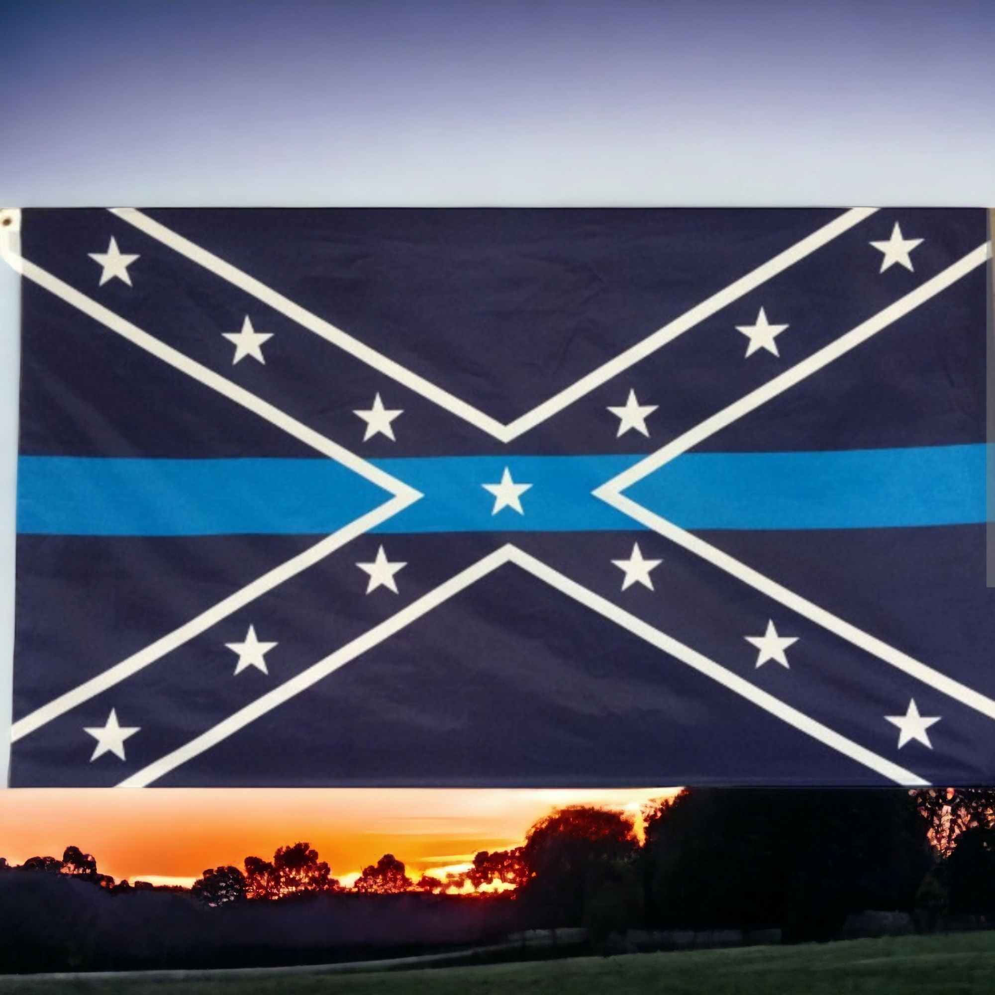 Battle Flag Blue Lives Matter Flag