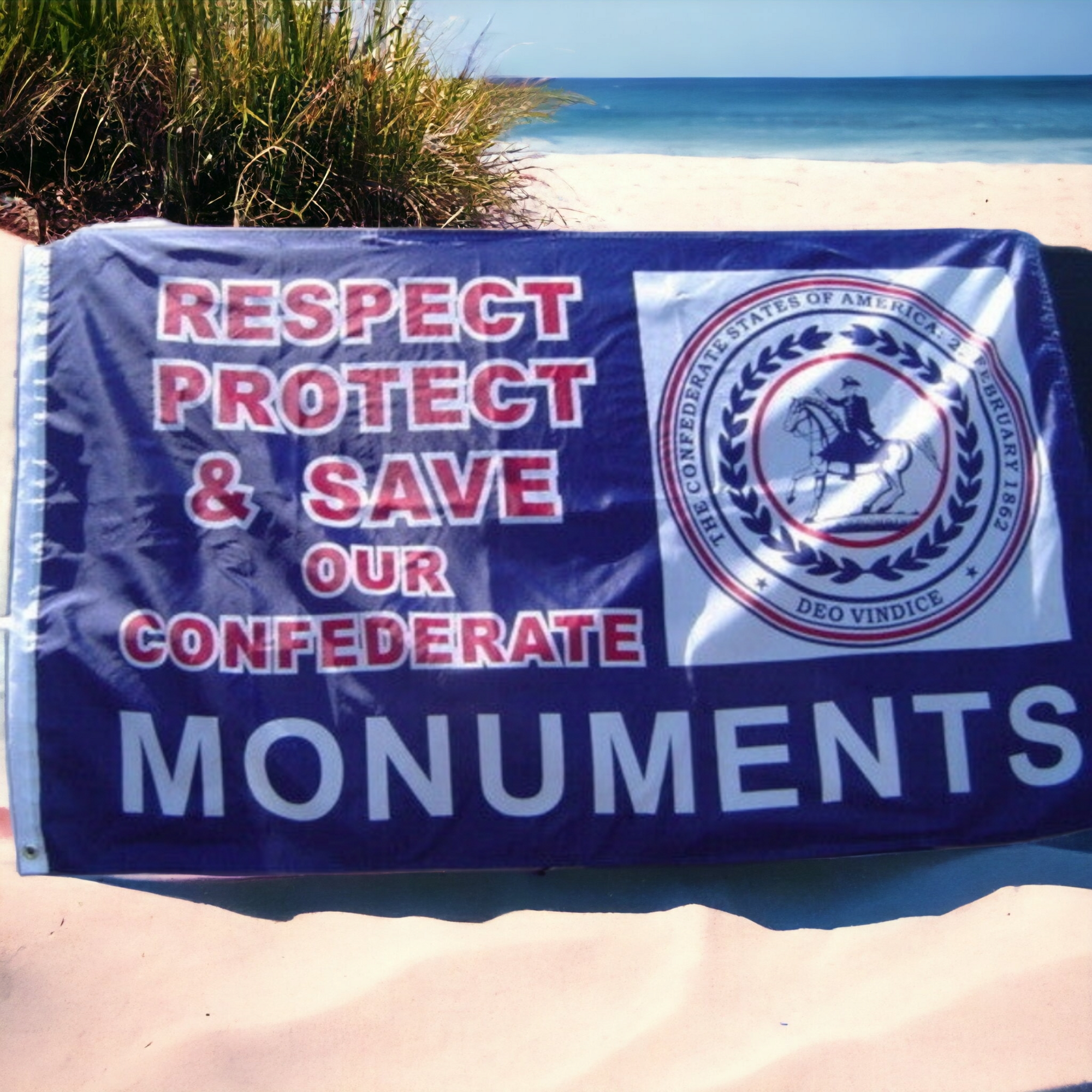 Respect, Protect, and Save Our Monuments Flag