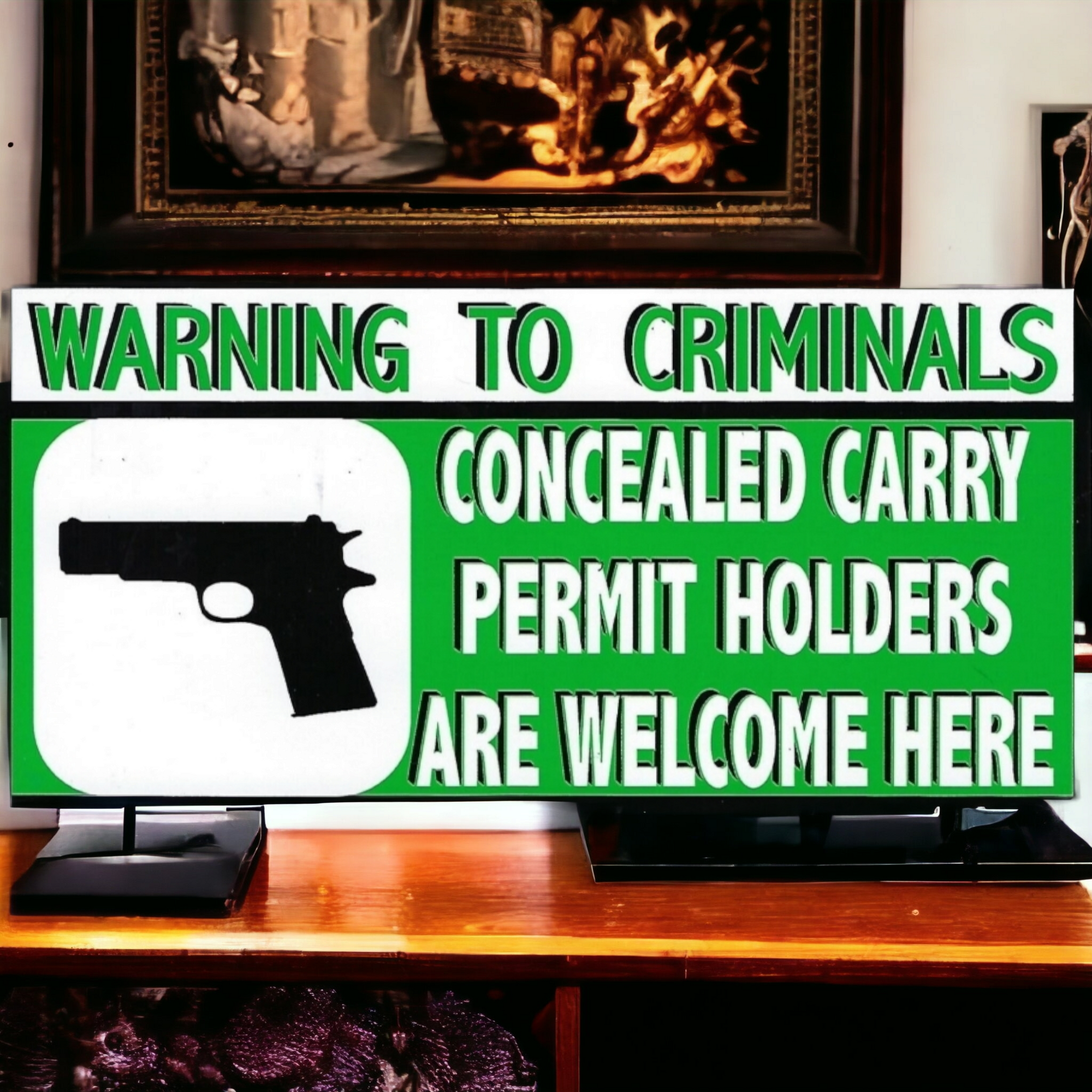 Warning To Criminals Sticker