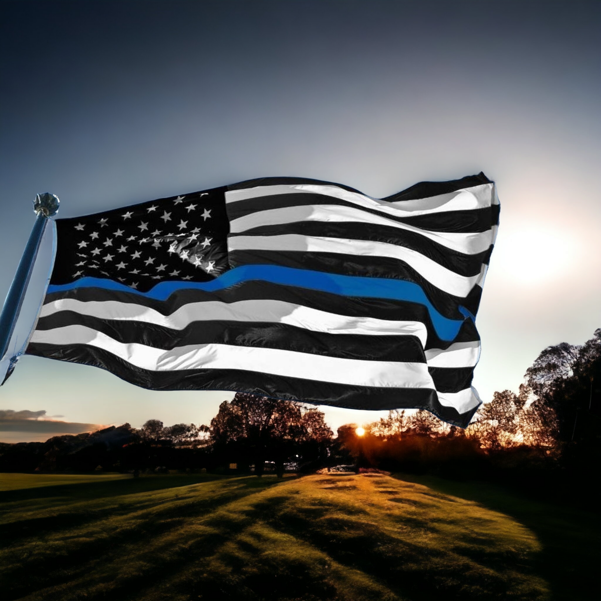 American Flag Blue Lives Matter Flag