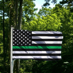 American Military Lives Matter Flag (Green Line)