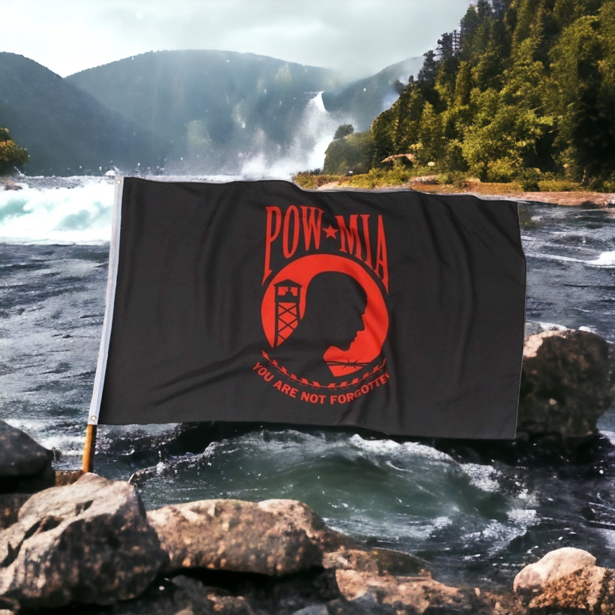Black and Red POW Flag