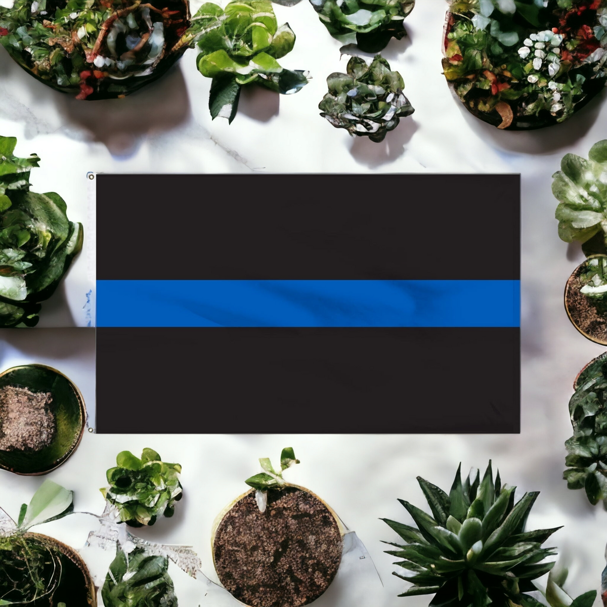 Police Thin Blue Line Flag