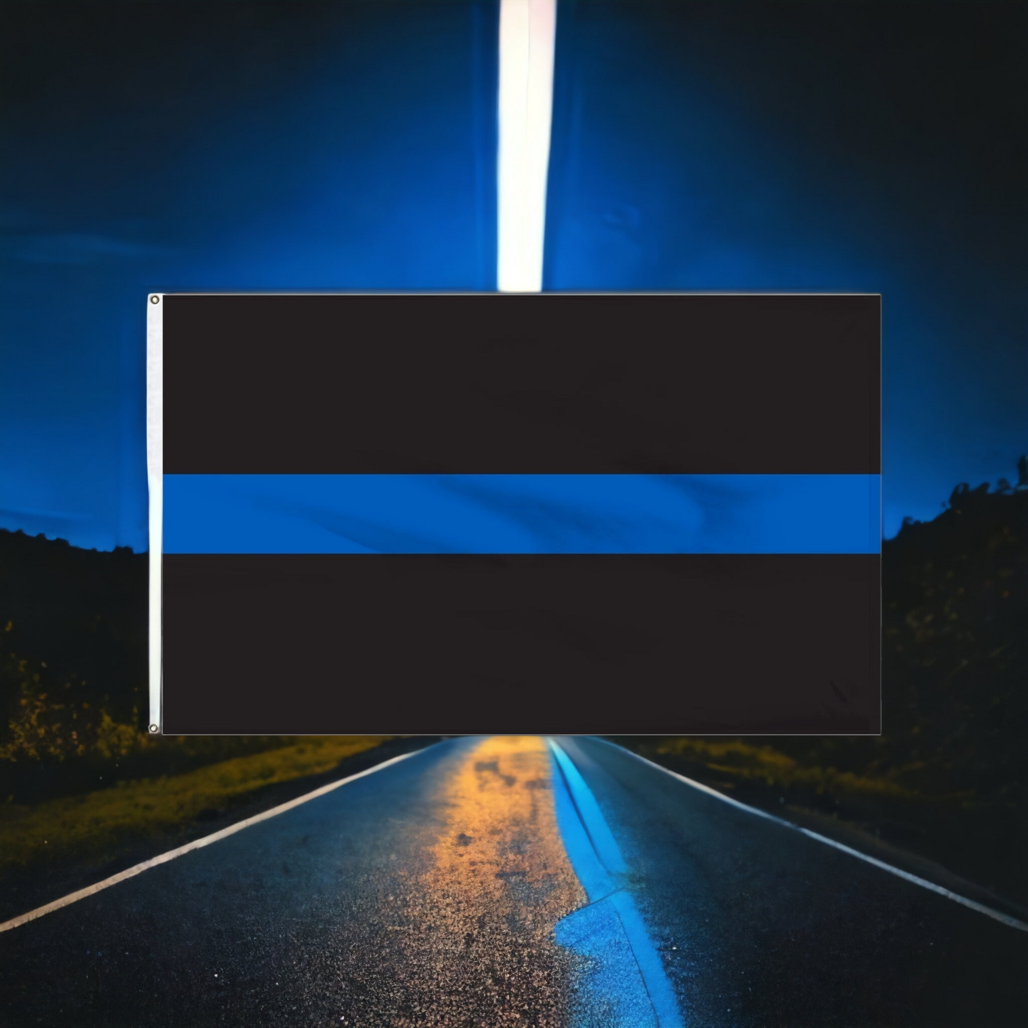 Police Thin Blue Line Flag