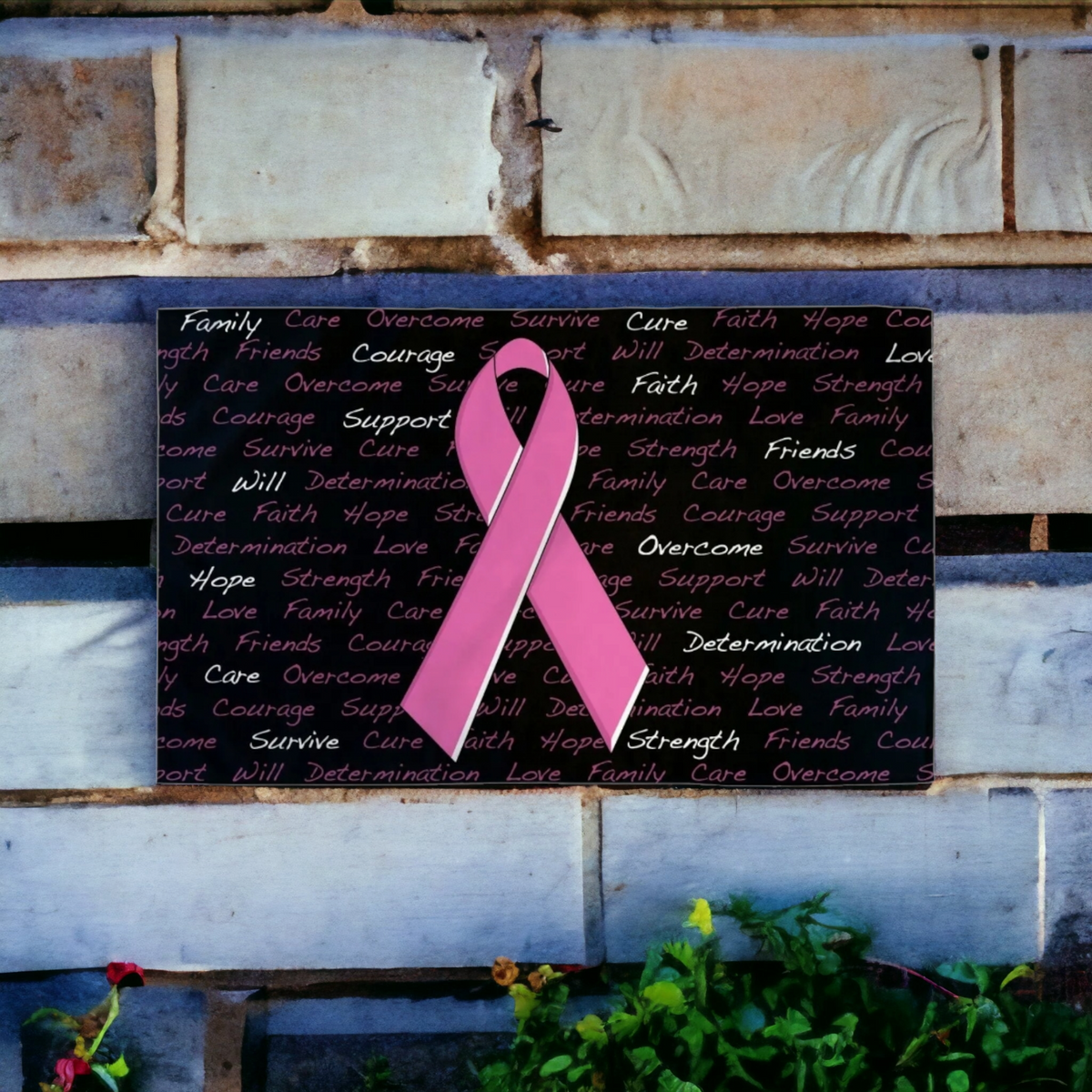 Black Pink Ribbon (Breast Cancer Awareness) Flag