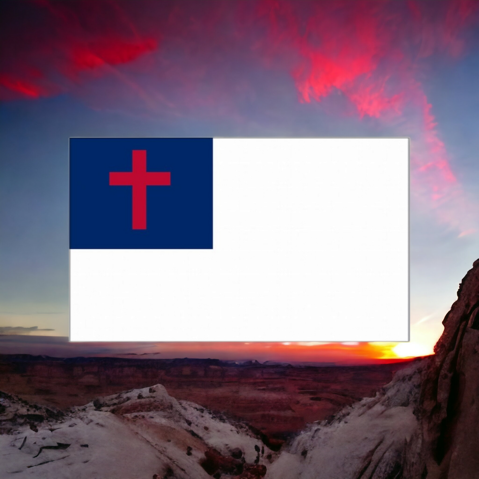 Christian Flag Sticker