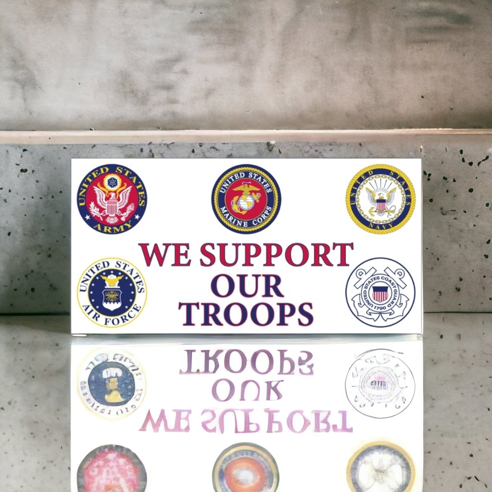 We Support Our Troops Sticker
