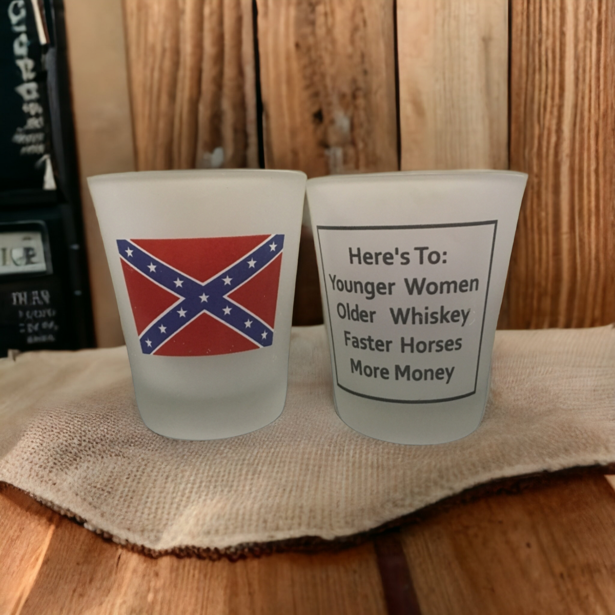 Battle Flag Shot Glass (Frosted)