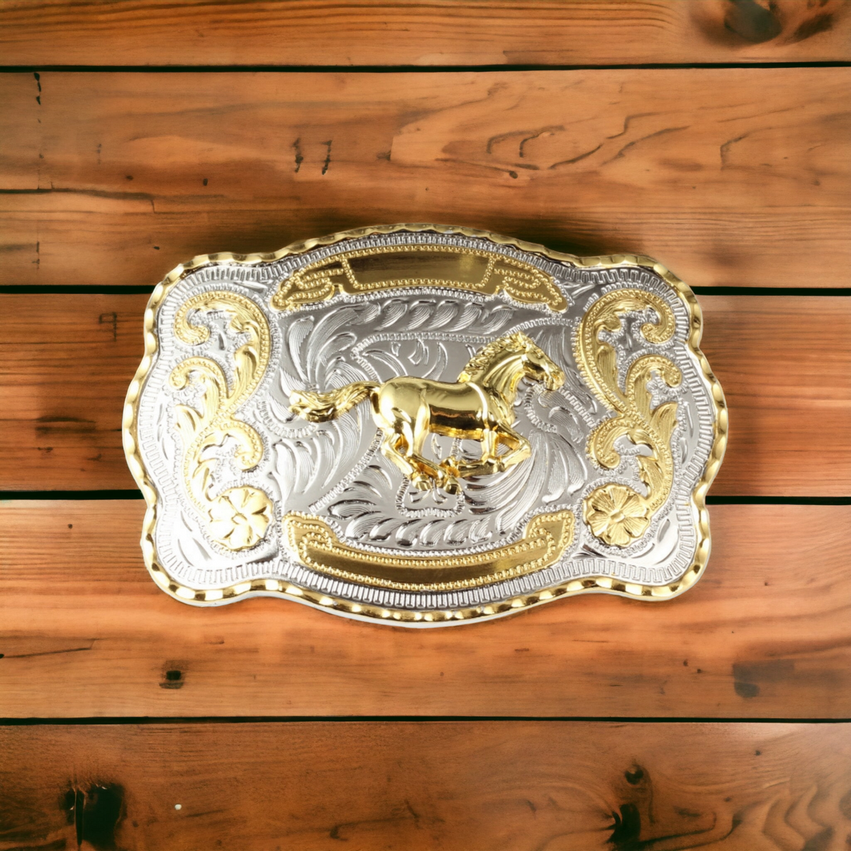 Big Western Horse Belt Buckle