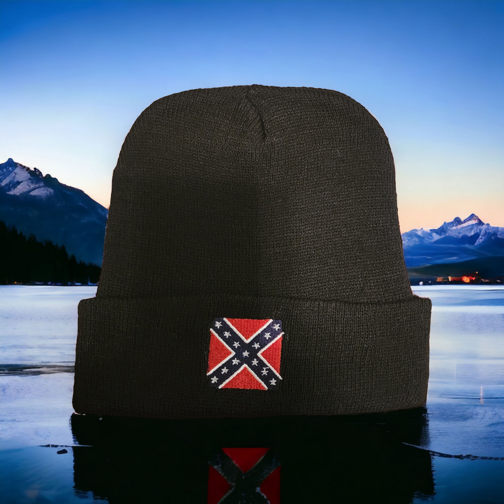 Battle Flag Beenie Cap (Black)