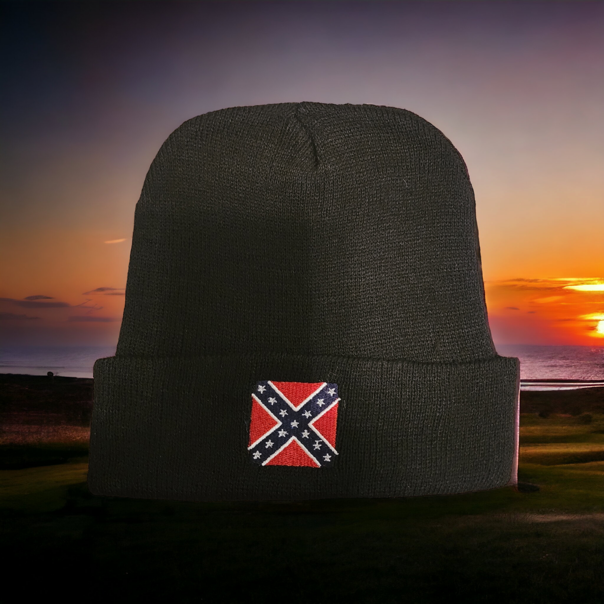 Battle Flag Beenie Cap (Black)