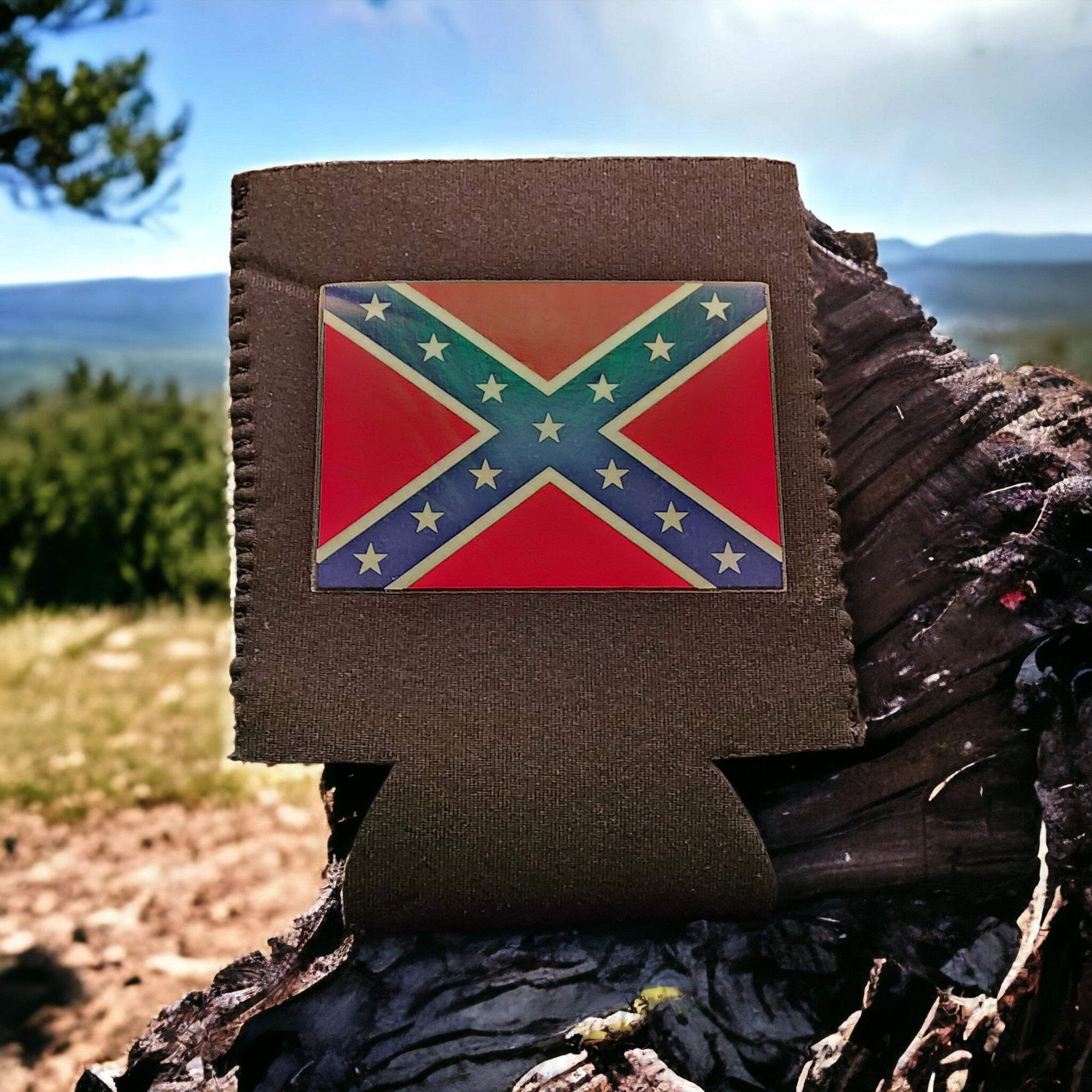 Battle Flag Can Coozie (Black)