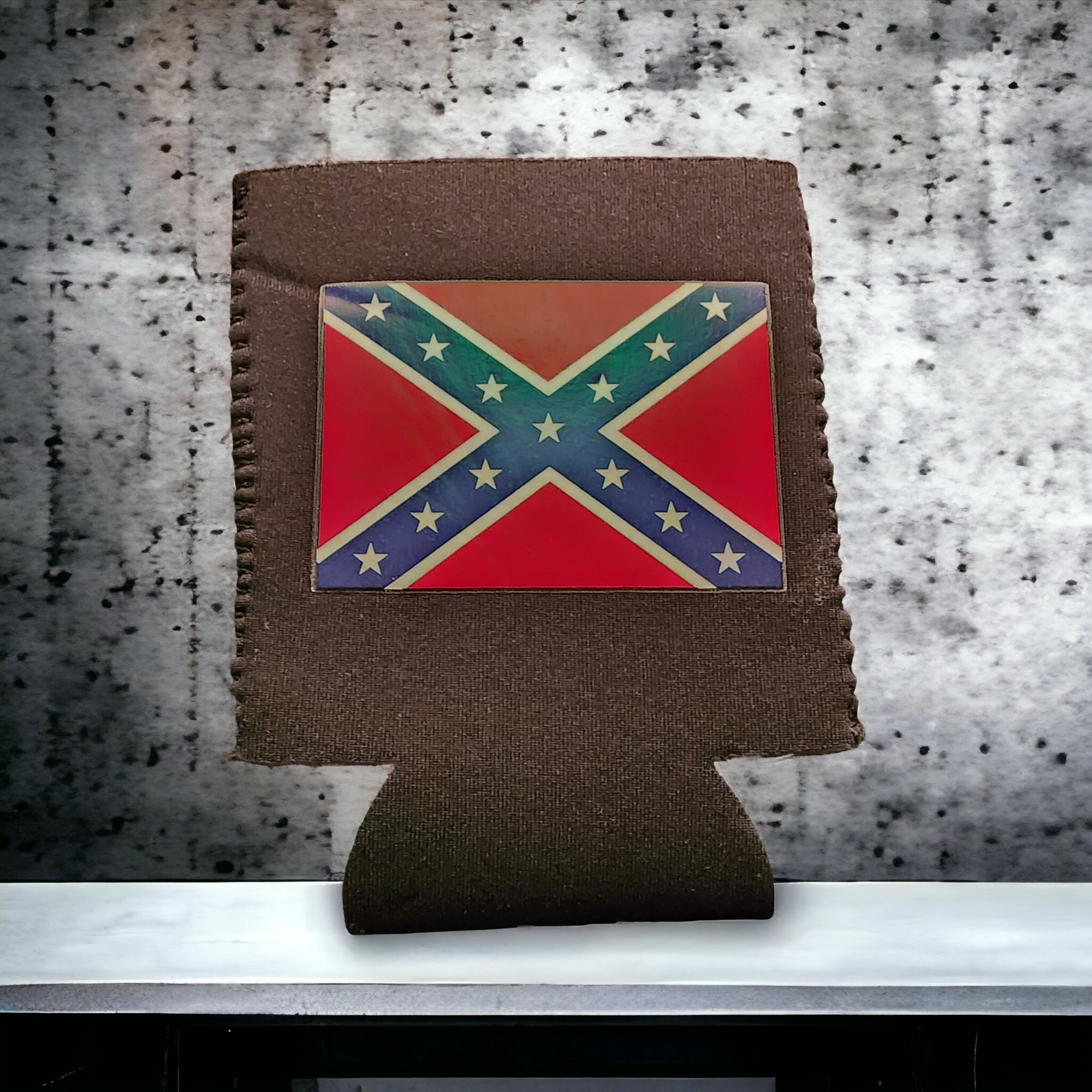 Battle Flag Can Coozie (Black)