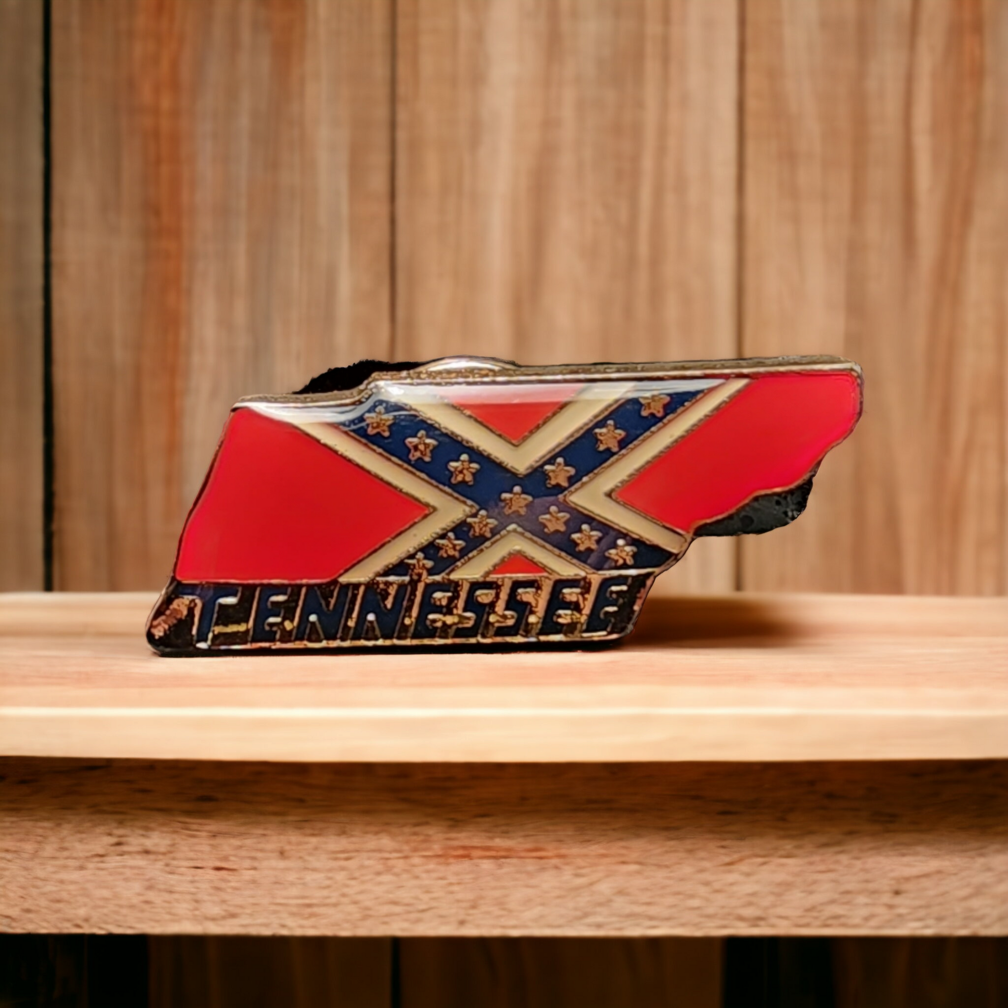 Battle Flag With Tennessee Lapel Pin