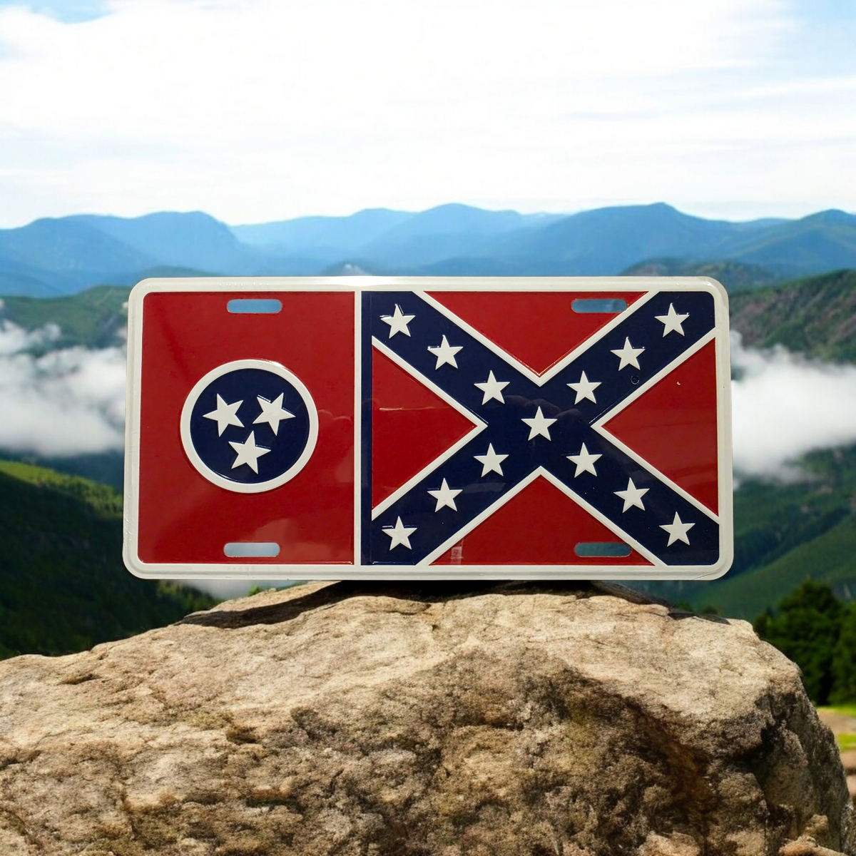 Tennessee Battle Flag Combo License Plate