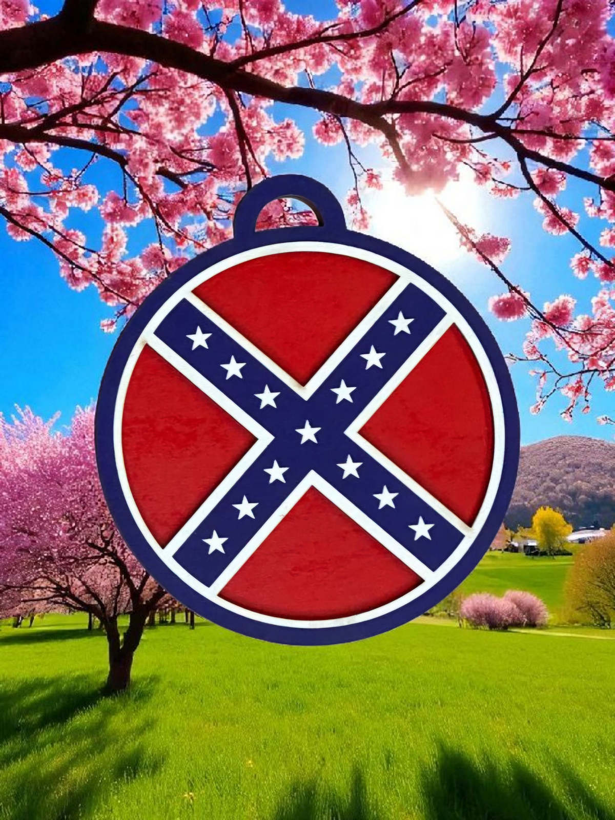 Battle Flag Christmas Wooden Ornament