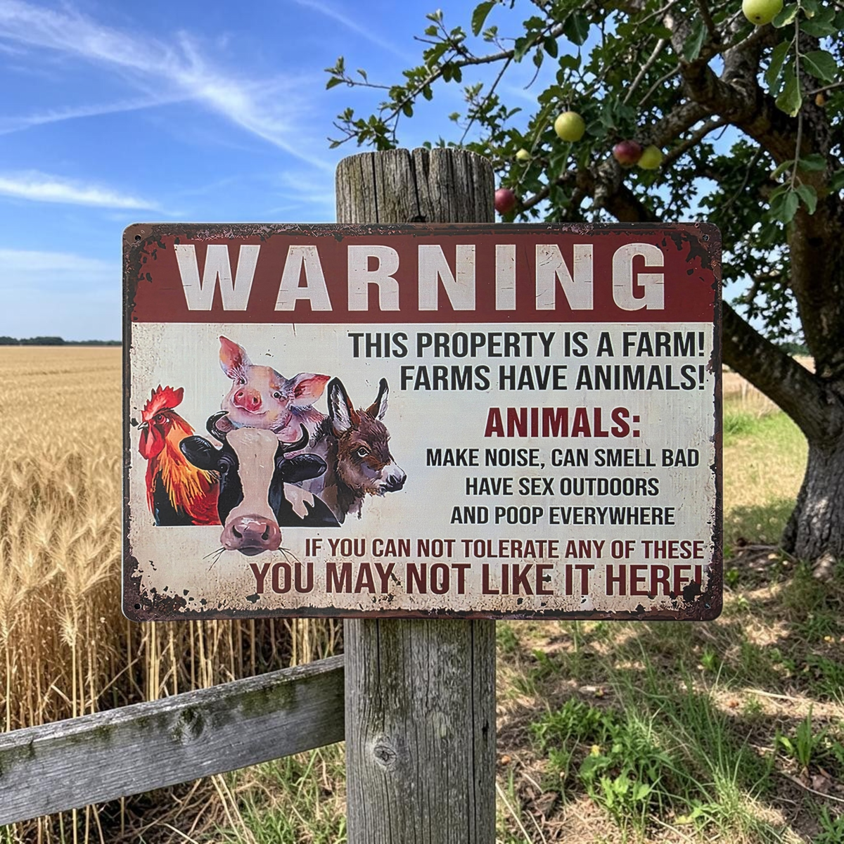 This Is A Farm (Tin Sign)