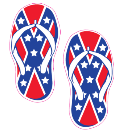 Battle Flag Flip Flop - Sticker by Dixie Outfitters®