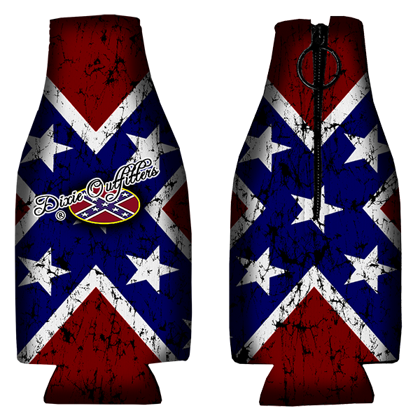 Distressed Battle Flag Bottle Coozie By Dixie Outfitters®