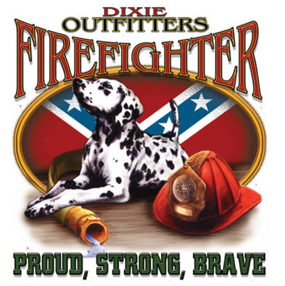 Firefighter Square Sticker by Dixie Outfitters®