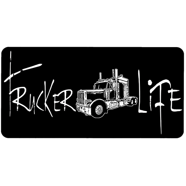 Trucker Life Aluminum Car Tag by Dixie Outfitters®