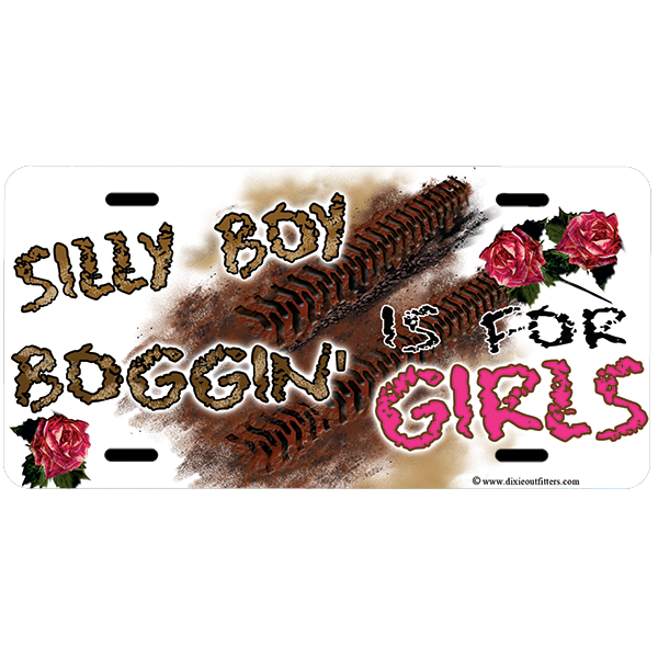 Boggin For Girls Aluminum Car Tag by Dixie Outfitters®