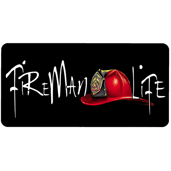 Fireman Life Aluminum Car Tag by Dixie Outfitters®