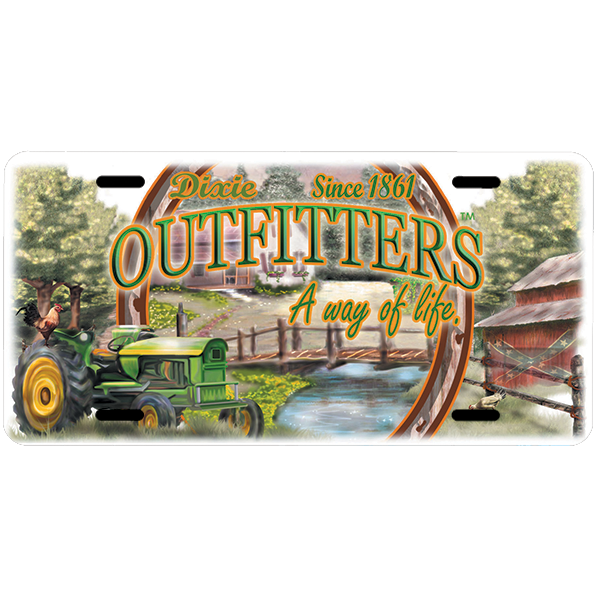 Farming Aluminum Car Tag by Dixie Outfitters®
