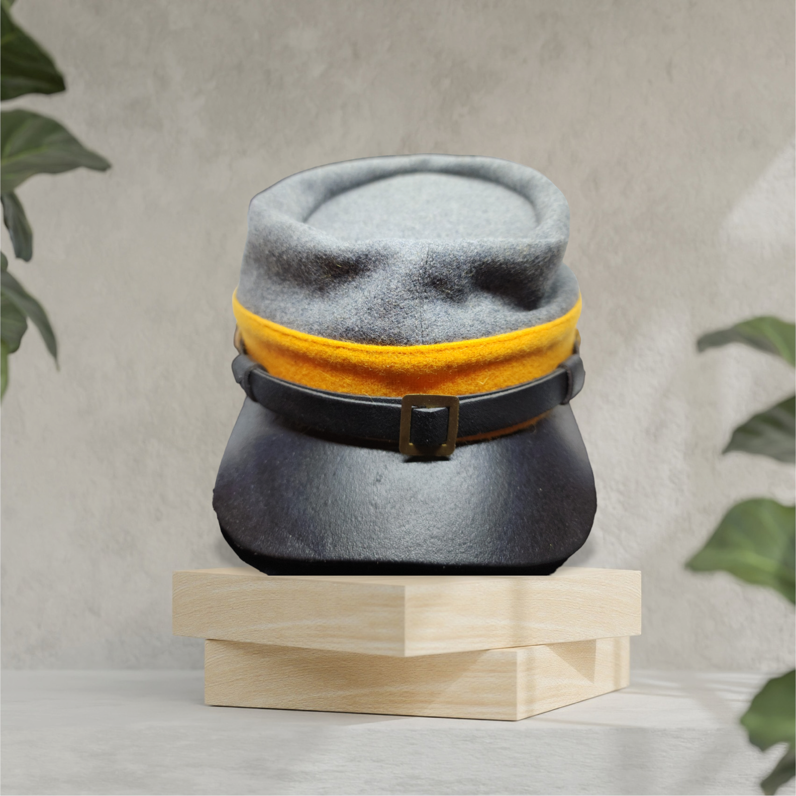 Grey Wool Kepi Hat