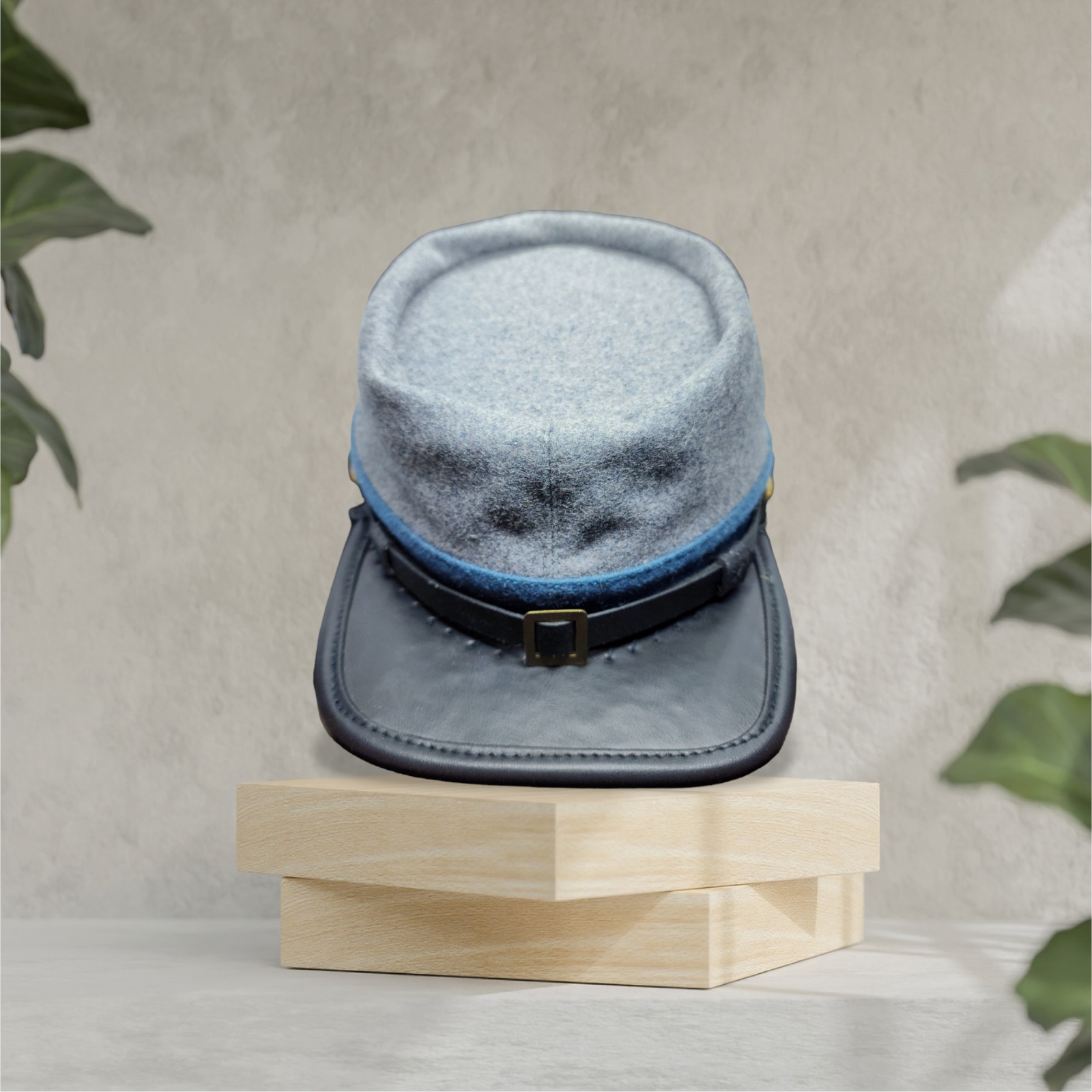 Grey Wool Kepi Hat