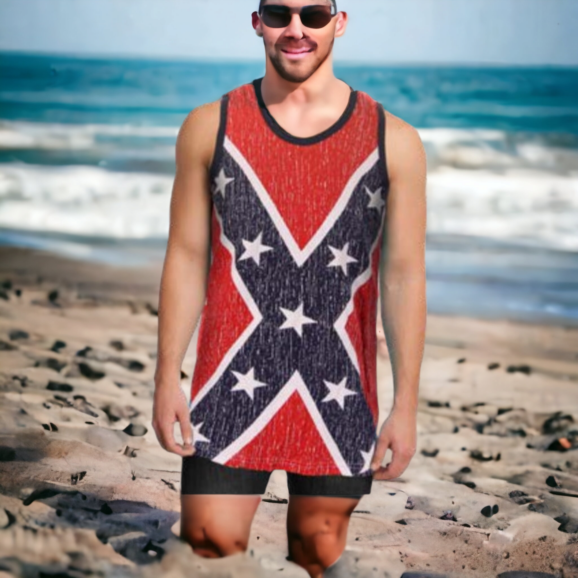 Battle Flag Men's Tank Top T-Shirt