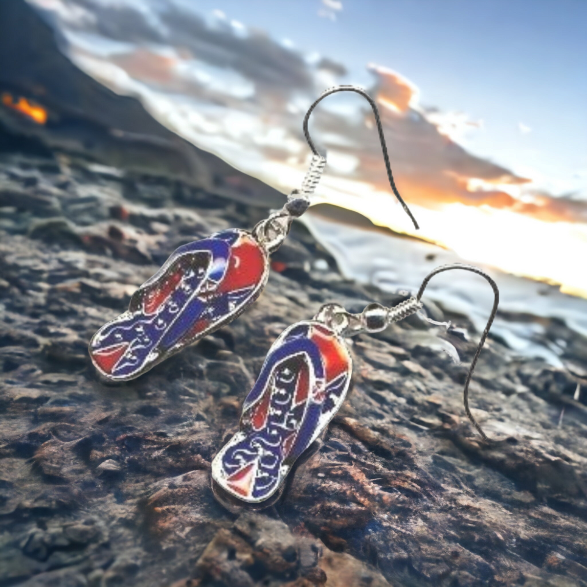 Battle Flag Flip Flop Earrings