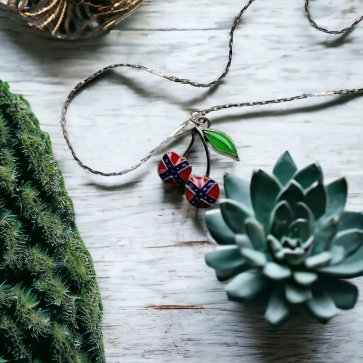 Battle Flag Cherries Necklace