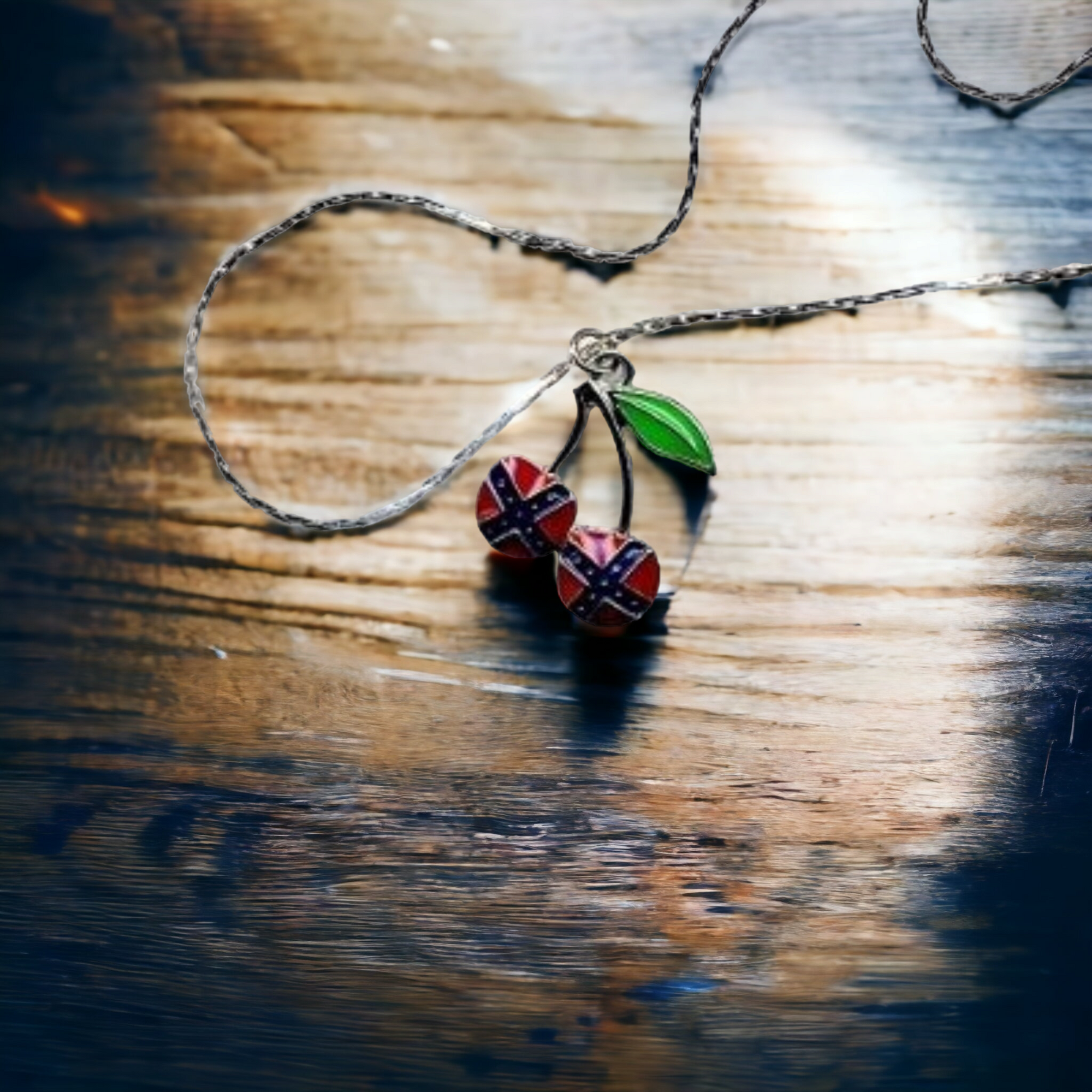 Battle Flag Cherries Necklace