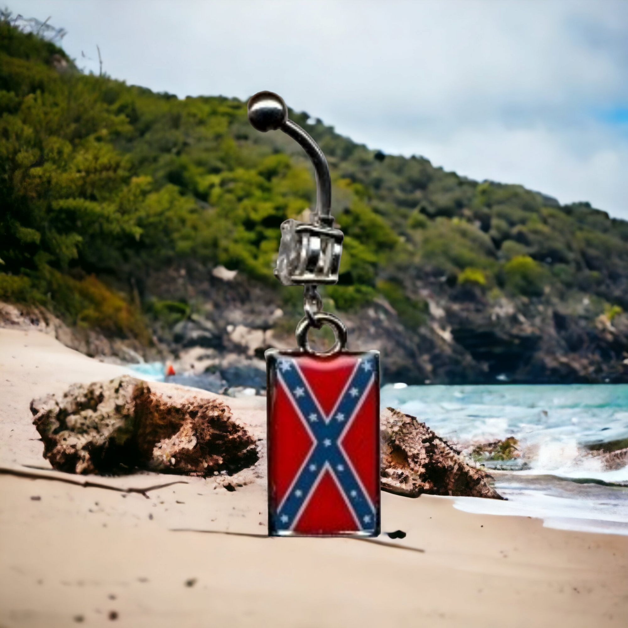 Battle Flag Belly Ring