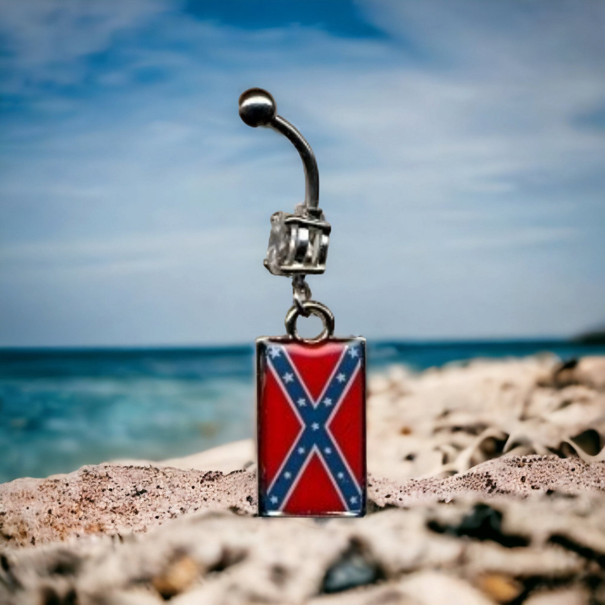 Battle Flag Belly Ring