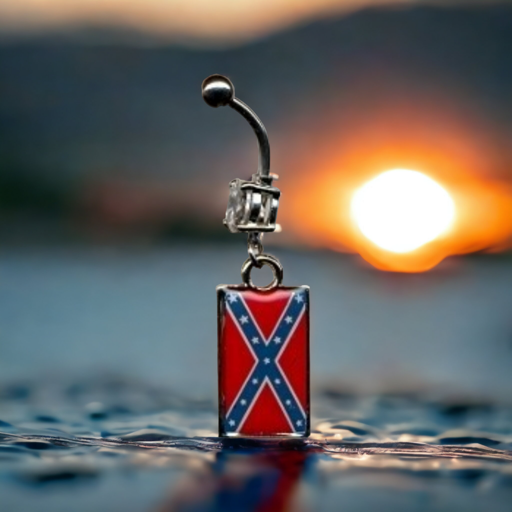 Battle Flag Belly Ring