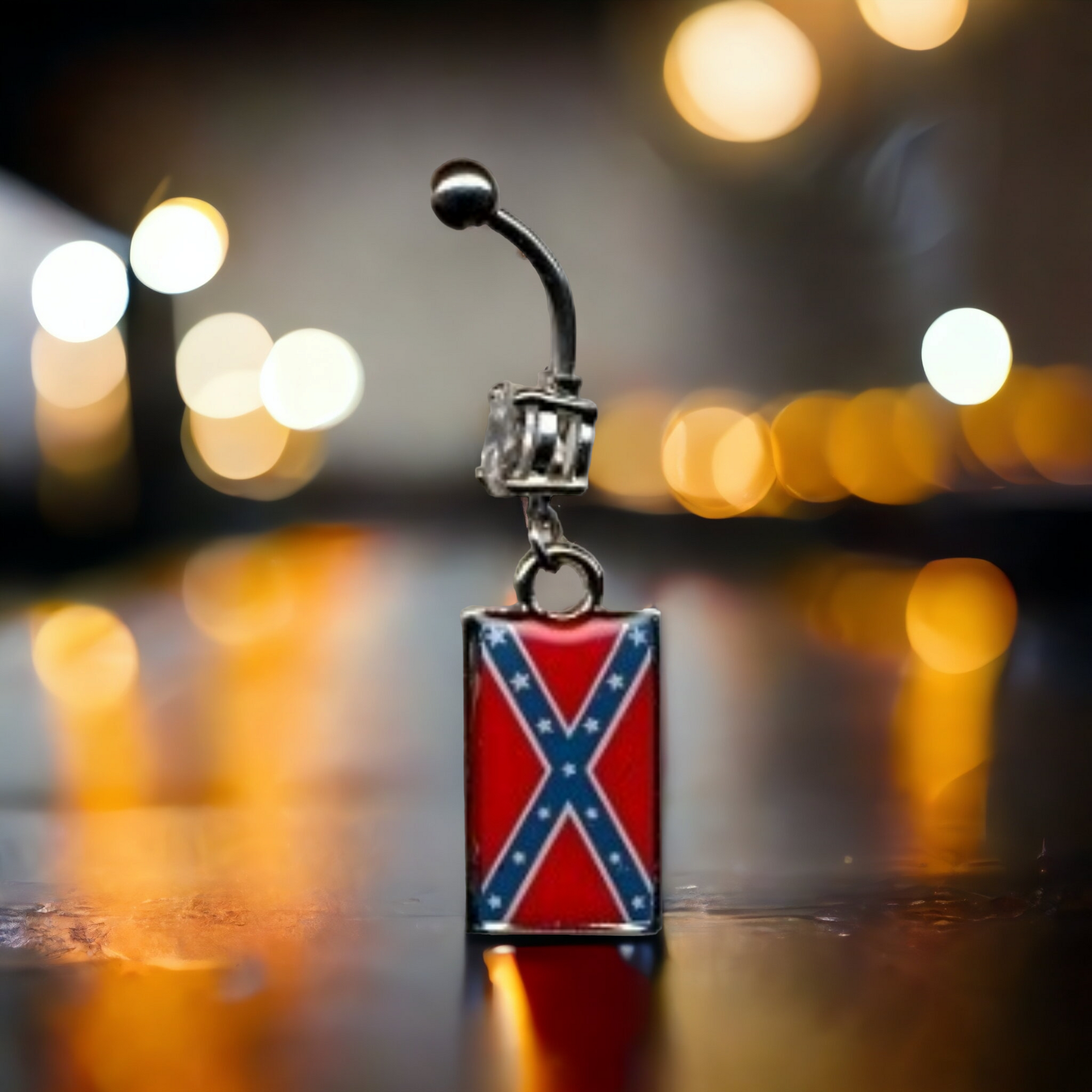 Battle Flag Belly Ring