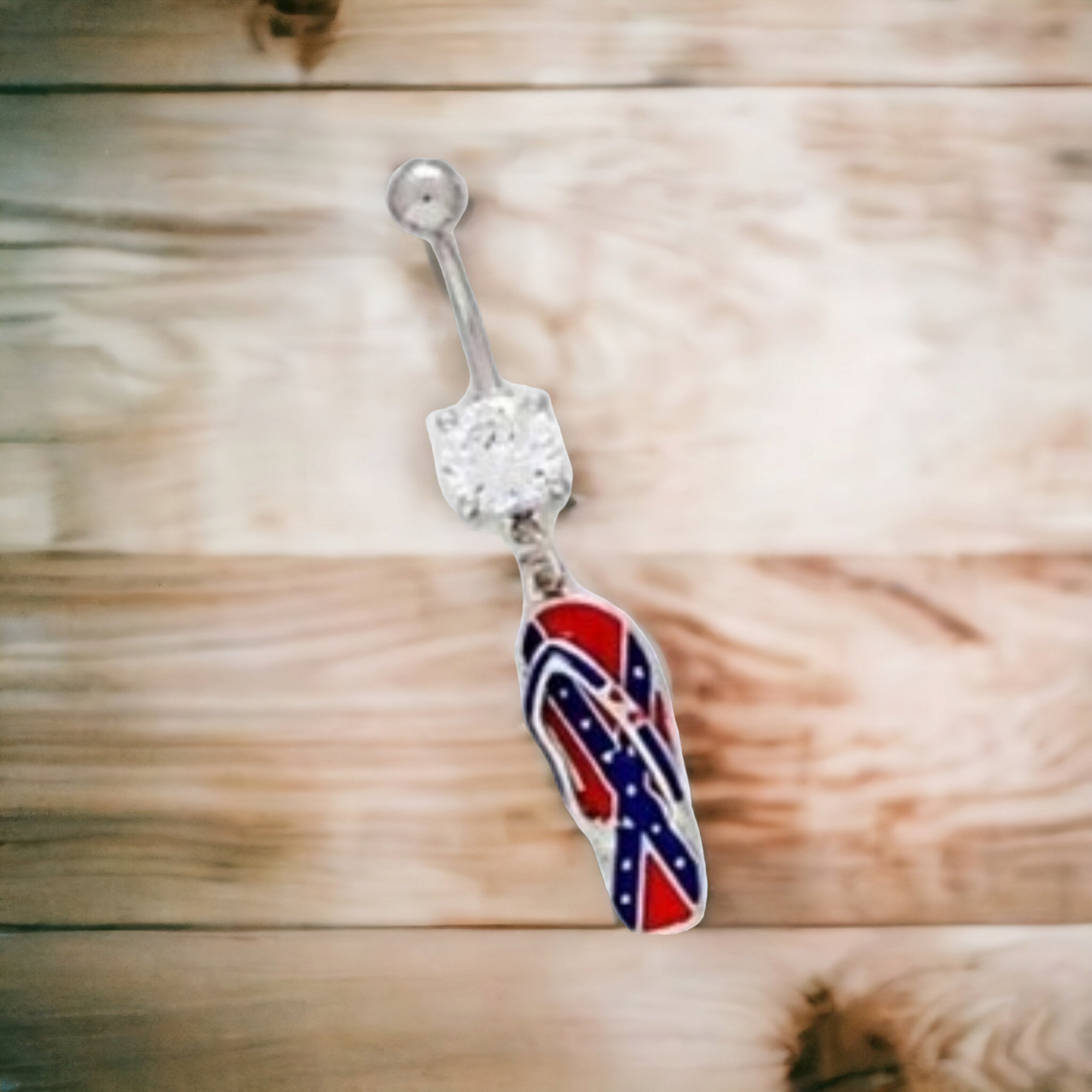 Battle Flag Flip Flop Belly Ring