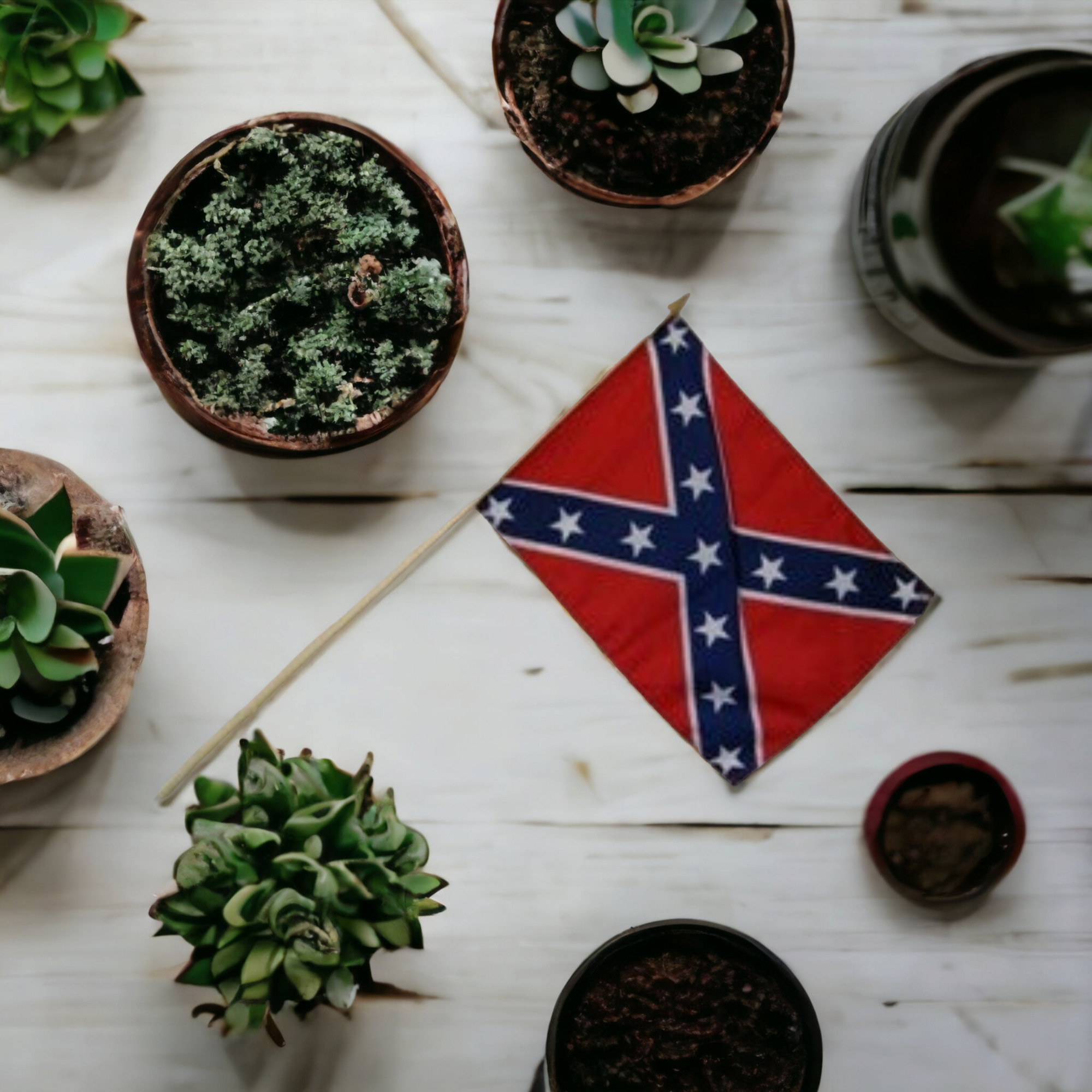 Battle Flag Gravesite Stick Flag