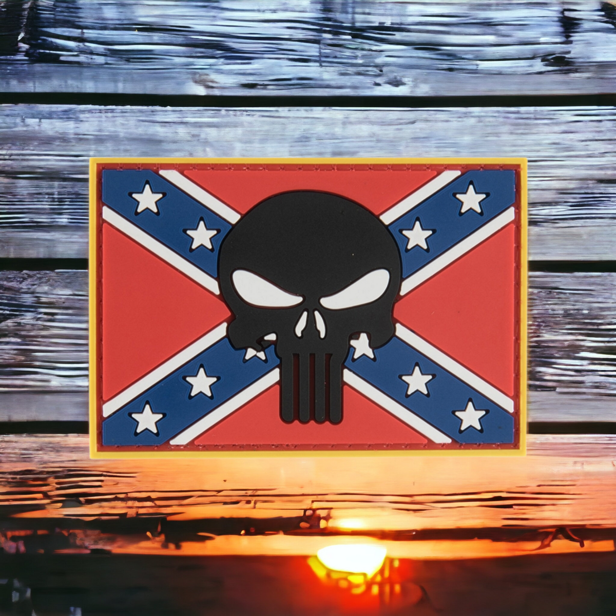 Battle Flag W/ Punisher PVC Patch