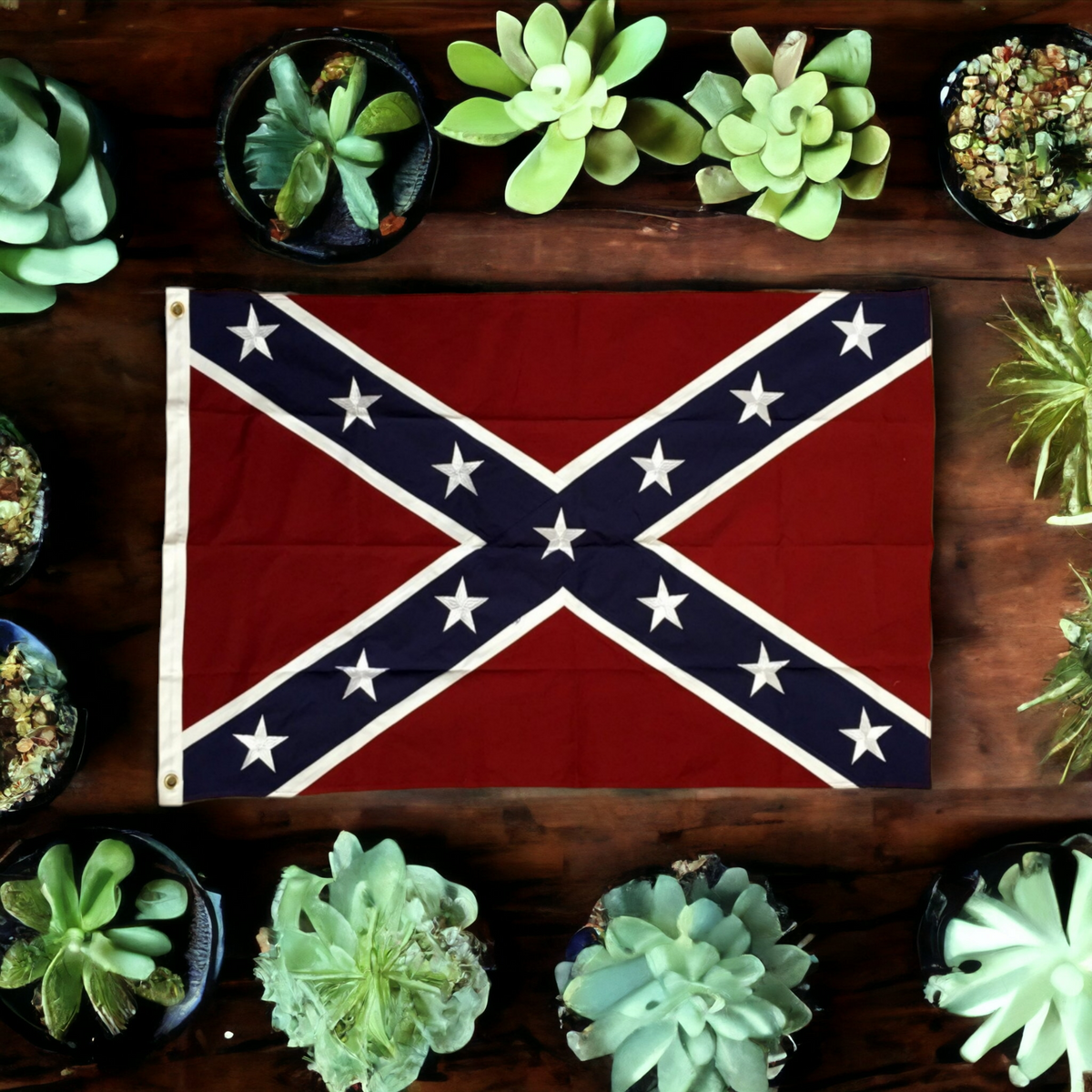 Battle Flag (Naval Jack) Premium Sewn Cotton Indoor Flag