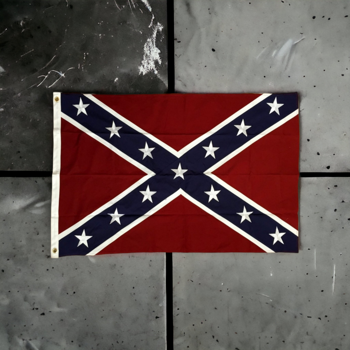 Battle Flag (Naval Jack) Premium Sewn Cotton Indoor Flag