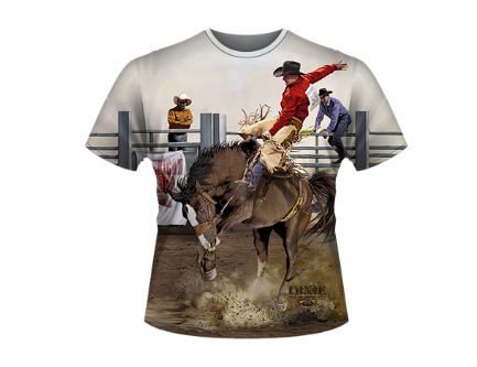 Saddle Bronc Riding All Over Shirt By Dixie Outfitters®