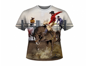Saddle Bronc Riding All Over Shirt By Dixie Outfitters®