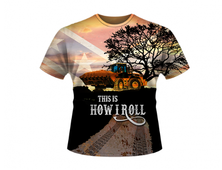 How I Roll Heavy Equipment All Over Shirt By Dixie Outfitters® v2