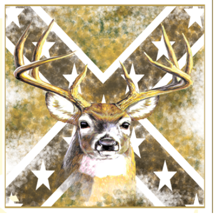 Deer Battle Flag - Square Sticker by Dixie Outfitters®