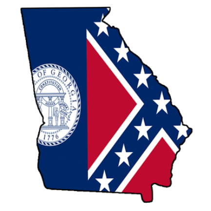 Old Georgia Flag - Square Sticker by Dixie Outfitters®